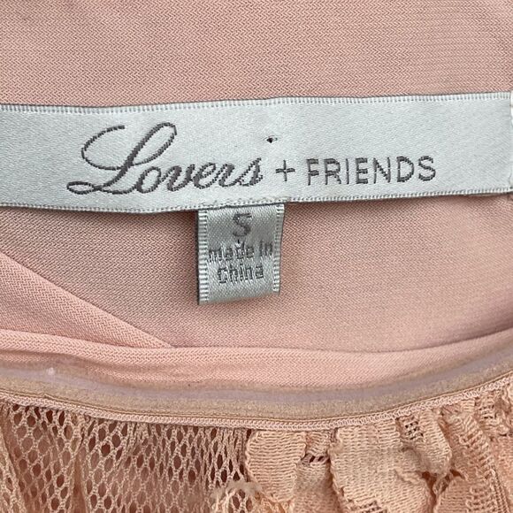 Lovers + Friends Kristine Pink Lace Romper - Picture 3 of 7